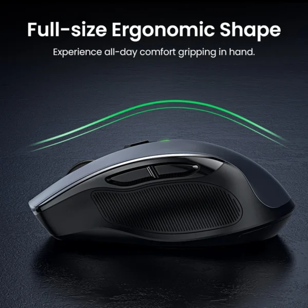 kf-S1958a290651d45bba025249cf98f13c7E-UGREEN-Wireless-Mouse-Bluetooth5-0-2-4G-Mouse-Ergonomic-4000DPI-Silent-6-Buttons-For-MacBook-Tablet UGREEN Wireless 2.4GHz Bluetooth 5.0 Ergonomic 4000DPI 6 Mute Buttons Mouse - Black