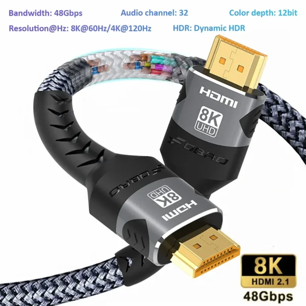 8k-hdmicable-1 HDMI 2.1 Cable 8K@60Hz 4K@120Hz