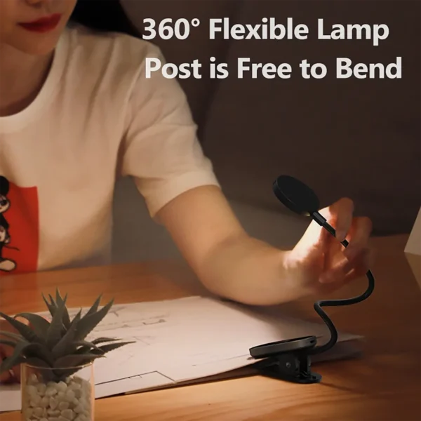 baseus-ledclip-3 Baseus Book LED Reading Lamp Flexible USB Rechargeable - Black