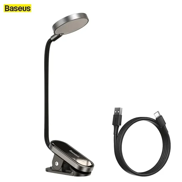 baseus-ledclip-main Baseus Book LED Reading Lamp Flexible USB Rechargeable - Black