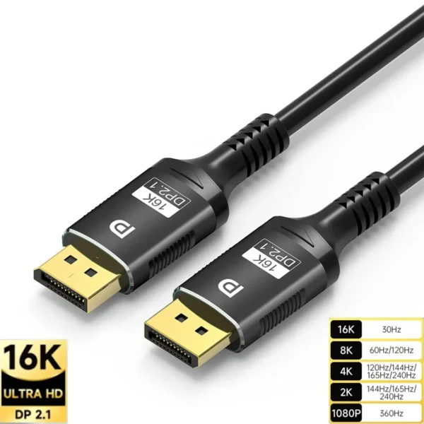 Display Port Cable 2.1 16K 8K 4K HDR