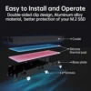 jeyi-heatsink-3 JEYI Heatsink for M.2 2280 SSD NVME PCIE with Thermal Pads