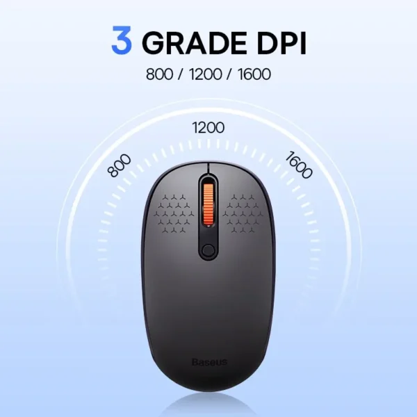 kf-S9d8022ab65634d06931e722d9a3c6547c-Baseus-F01B-Mouse-Wireless-Bluetooth-5-0-Mouse-1600-DPI-Silent-Click-For-MacBook-Tablet-Laptop Baseus F01B Mouse Bluetooth 5.0 Wireless 1600 DPI Silent Click - Grey