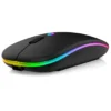 mouse-wifiblue Mouse Bluetooth and Wi-Fi 2.4Ghz RGB Gaming Rechargeable - Black