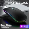 mouse-wifibluetooth-2 Mouse Bluetooth and Wi-Fi 2.4Ghz RGB Gaming Rechargeable - Black