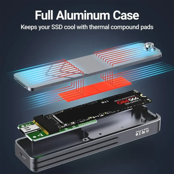 nvmee-aluminumenclosure-4 JEYI M.2 Enclosure NVME Full Aluminum