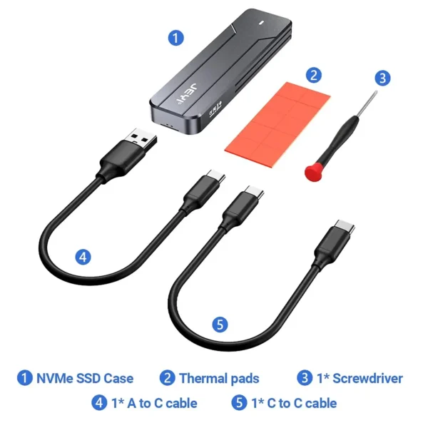 nvmee-aluminumenclosure-5 JEYI M.2 Enclosure NVME Full Aluminum