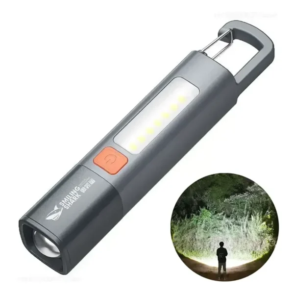 Rechargeable Outdoor Flashlight LED Portable SMILING SHARK