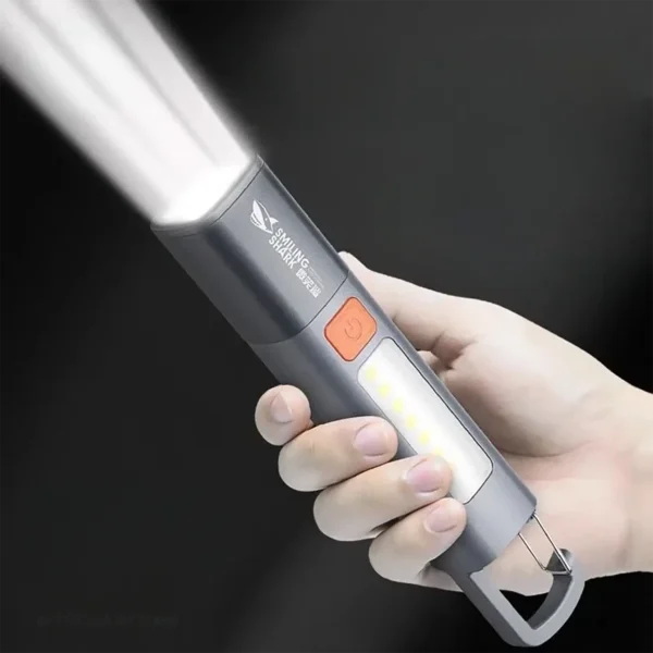 smilingshark-flashlight-2 Smiling Shark Rechargeable Outdoor Flashlight LED Portable