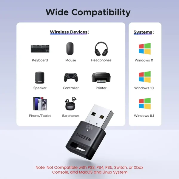 UGreen USB Bluetooth 6.0 Adapter for PC
