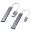usb3-hub-1 USB Hub 4 Ports - Silver