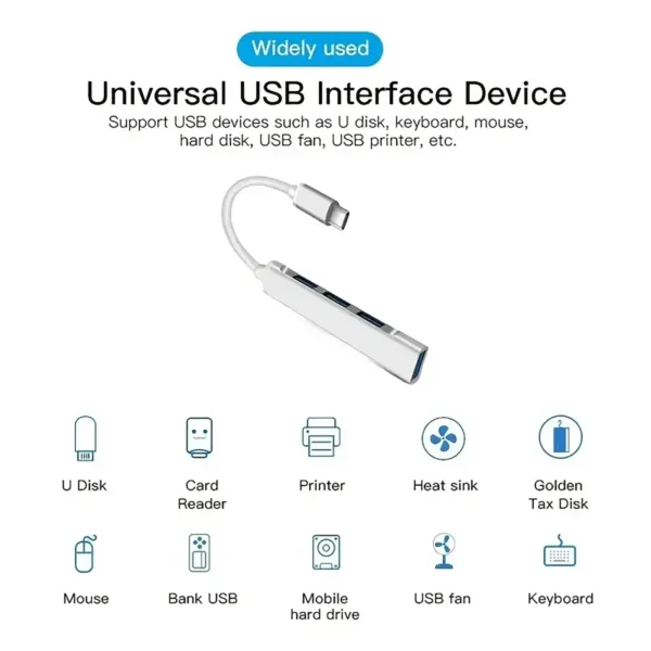 usb3-hub-2 USB Hub 4 Ports - Silver