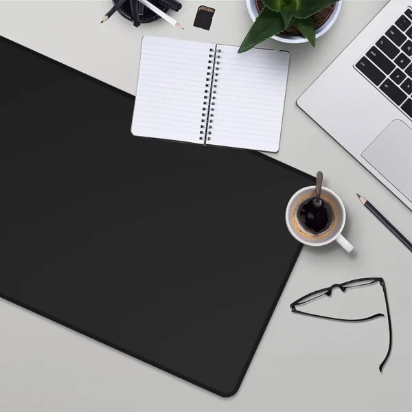 black-mousedeskpad-1 Computer Desk Mat Black for Mouse & keyboard 80x30cm