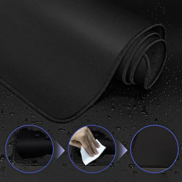 black-mousedeskpad-3 Computer Desk Mat Black for Mouse & keyboard 80x30cm