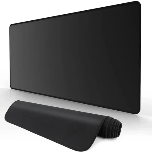 black-mousedeskpad-main Computer Desk Mat Black for Mouse & keyboard 80x30cm