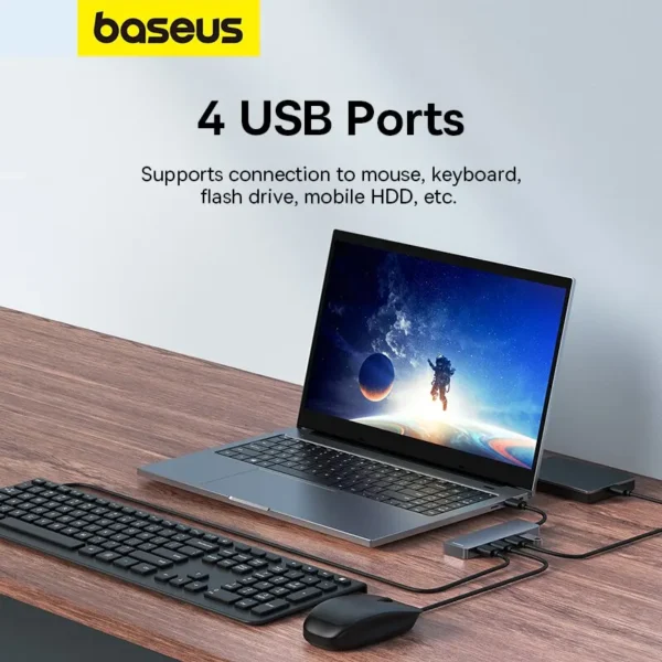 kf-S04835bd1e91443399dc0423346917e27N-Baseus-Usb-Hub-4-Port-ABS-Hub-Usb-3-0-for-Laptop-Multi-Splitter-Adapter-For Baseus USB 3.0 Hub