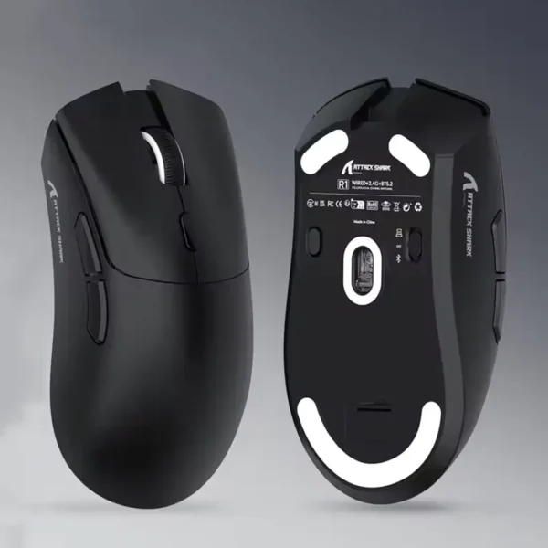attacksharkr1-main Attack Shark R1 Gaming Mouse PAW3311 18000dpi Wireless 1000Hz Rechargeable - Black