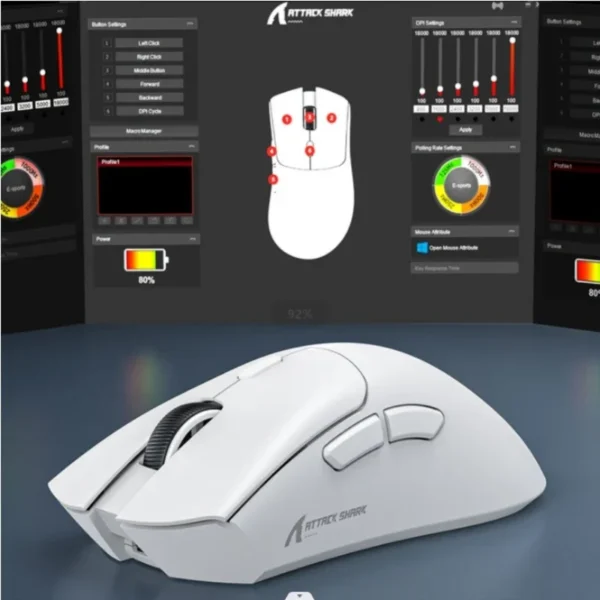 Attack Shark R1 Gaming Mouse PAW3311 18000dpi Wireless 1000Hz Rechargeable