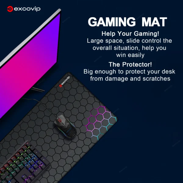 Computer Gaming Desk Mat EXCO 800x300x2mm for Mouse & keyboard
