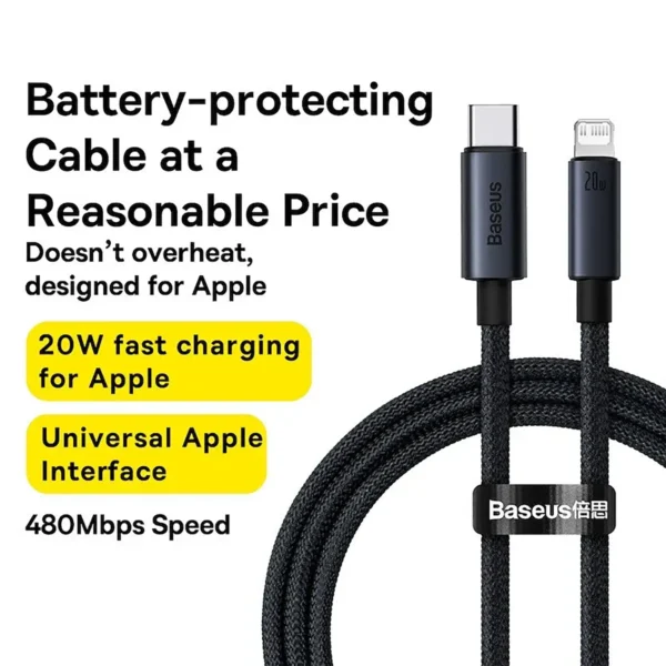 baseus-usbctolight-5 Baseus USB-C To Lightning 1m 20W Fast Charging Cable For iPhone