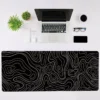 kf-S8b5de2ac29c34bc89a561982d52c5a4dh-1Pcs-Gaming-Mouse-Pad-Large-Keyboard-Pad-31-5-x-11-8in-Topographic-Mouse-Pad-Black Computer Desk Mat Gaming Black and White 80x30cm for Mouse & keyboard