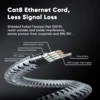 Cat8 Cyanmi Ethernet Shield Cable 40Gbps 2000MHz