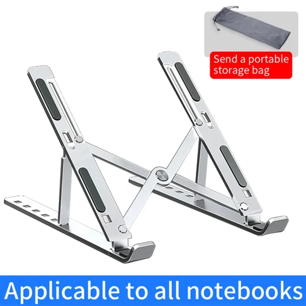 laptoptablet-holder-1 Laptop & Tablet Aluminum Alloy Holder Silver
