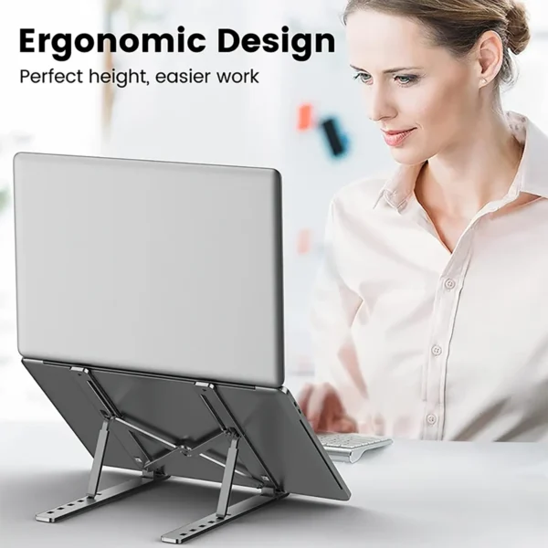 laptoptablet-holder-2 Laptop & Tablet Aluminum Alloy Holder Silver