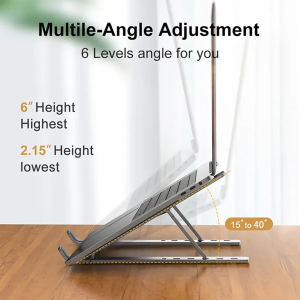 laptoptablet-holder-3 Laptop & Tablet Aluminum Alloy Holder Silver