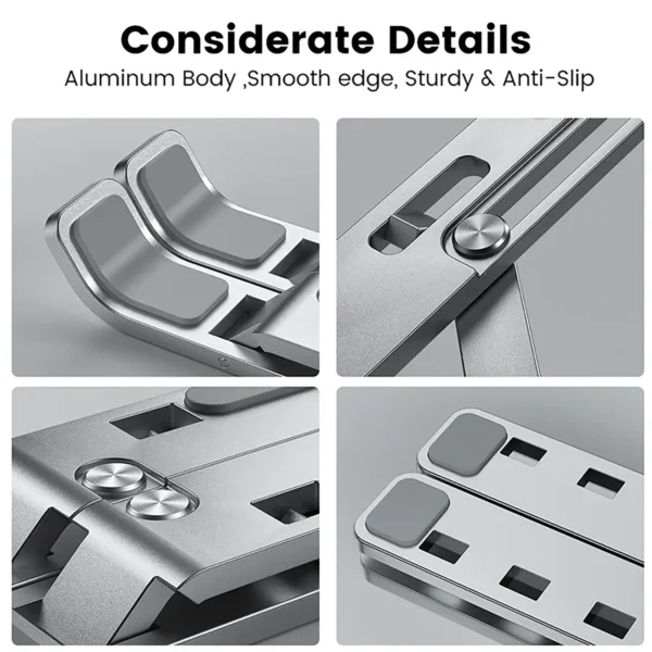 laptoptablet-holder-4 Laptop & Tablet Aluminum Alloy Holder Silver
