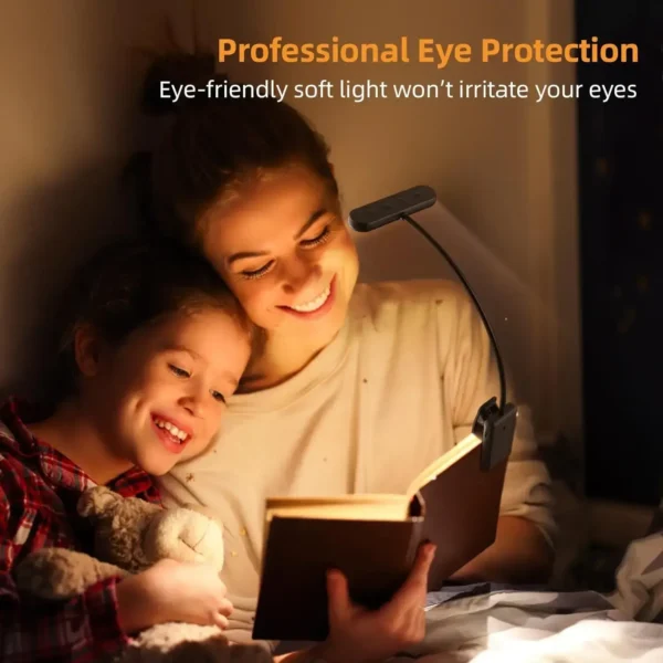 read-ledlamp-1 14Leds USB Rechargeable Reading Light Flexible Easy Clip