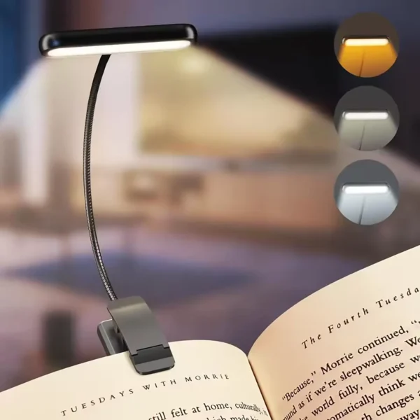 read-ledlamp-main 14Leds USB Rechargeable Reading Light Flexible Easy Clip