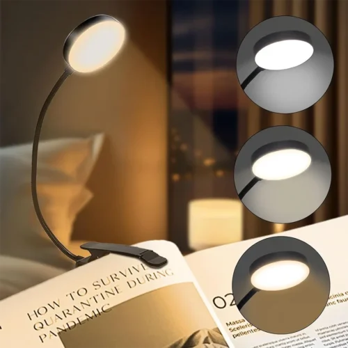 14Leds Book Light USB Rechargeable Reading Light Flexible Easy Clip