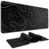 topographic-mousepad-black-1 Computer Desk Mat Gaming Black and White for Mouse & keyboard 80x30cm