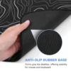 topographic-mousepad-black-4 Computer Desk Mat Gaming Black and White for Mouse & keyboard 80x30cm