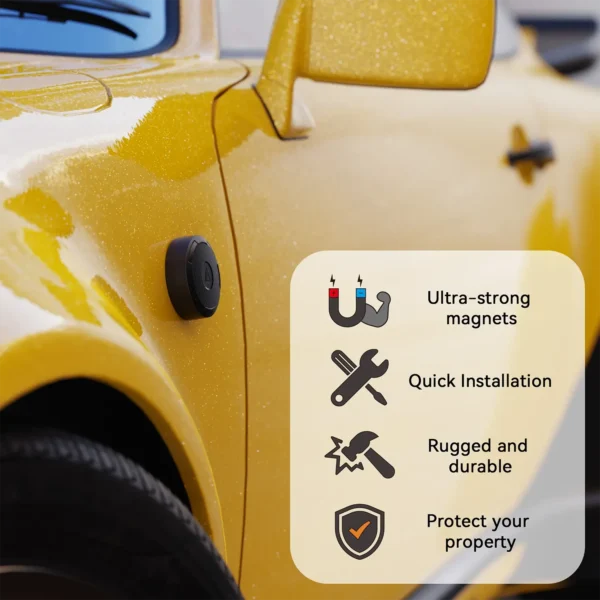 AirTag IPX8 Waterproof Magnetic Case Holder Black