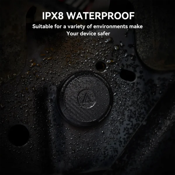 AirTag IPX8 Waterproof Magnetic Case Holder Black