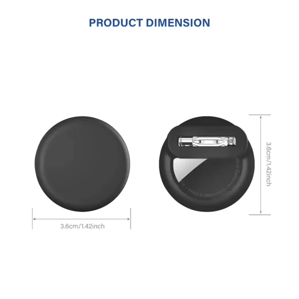airtag-siliconecase-4 AirTag Silicone Holder Case With Safety Pins Black