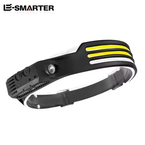 head-ledlight-4 LED Sensor Camping Head Flashlight Rechargeable - Black