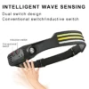 head-light-main LED Sensor Camping Head Flashlight Rechargeable - Black