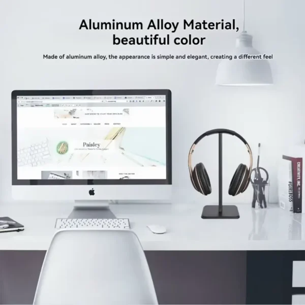 headearphone-holder-2 Headphone Stand Aluminum Alloy Holder Black
