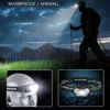 LED Strong Headlight Motion Sensor White Red Light Rechargeable - Black