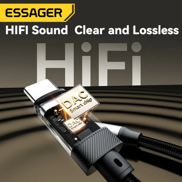 kf-S4f2e31b7fb1047d6b2d80632858b91efq Essager Cable Adapter USB C to Female 3.5mm Audio