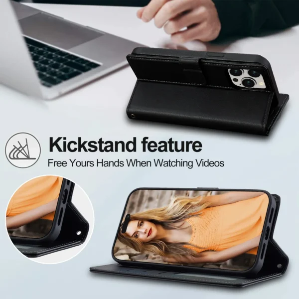 iPhone Magnetic Detachable TPU Leather Wallet Case