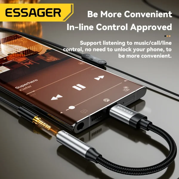 kf-Sb687618d2fdb466fb0c2d68702bd7912W Essager Cable Adapter USB C to Female 3.5mm Audio