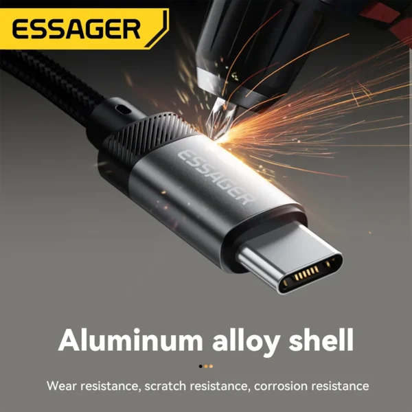usbc-to-stereo-3 Essager Cable Adapter USB C to Female 3.5mm Audio