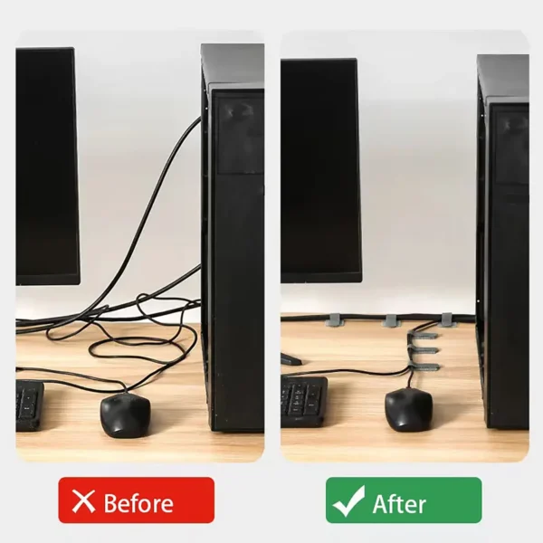 cablestraps-1 Cable Wire Organizer Holder Self Adhesive 20pcs Black