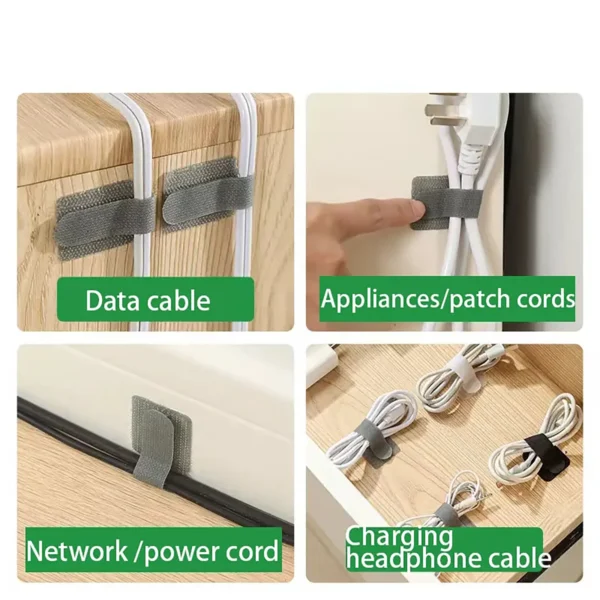 cablestraps-2 Cable Wire Organizer Holder Self Adhesive 20pcs Black