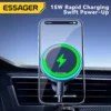 essager-carmount15w-2 Essager Phone Holder Magnetic Wireless charger 15W for Car Air Vent Outlet & Adhesive Style Black