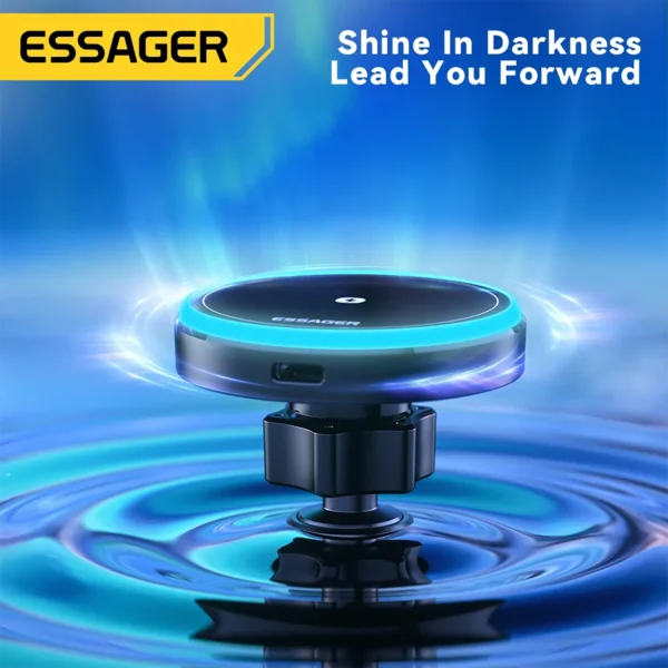 essager-carmount15w-4 Essager Phone Holder Magnetic Wireless charger 15W for Car Air Vent Outlet & Adhesive Style Black